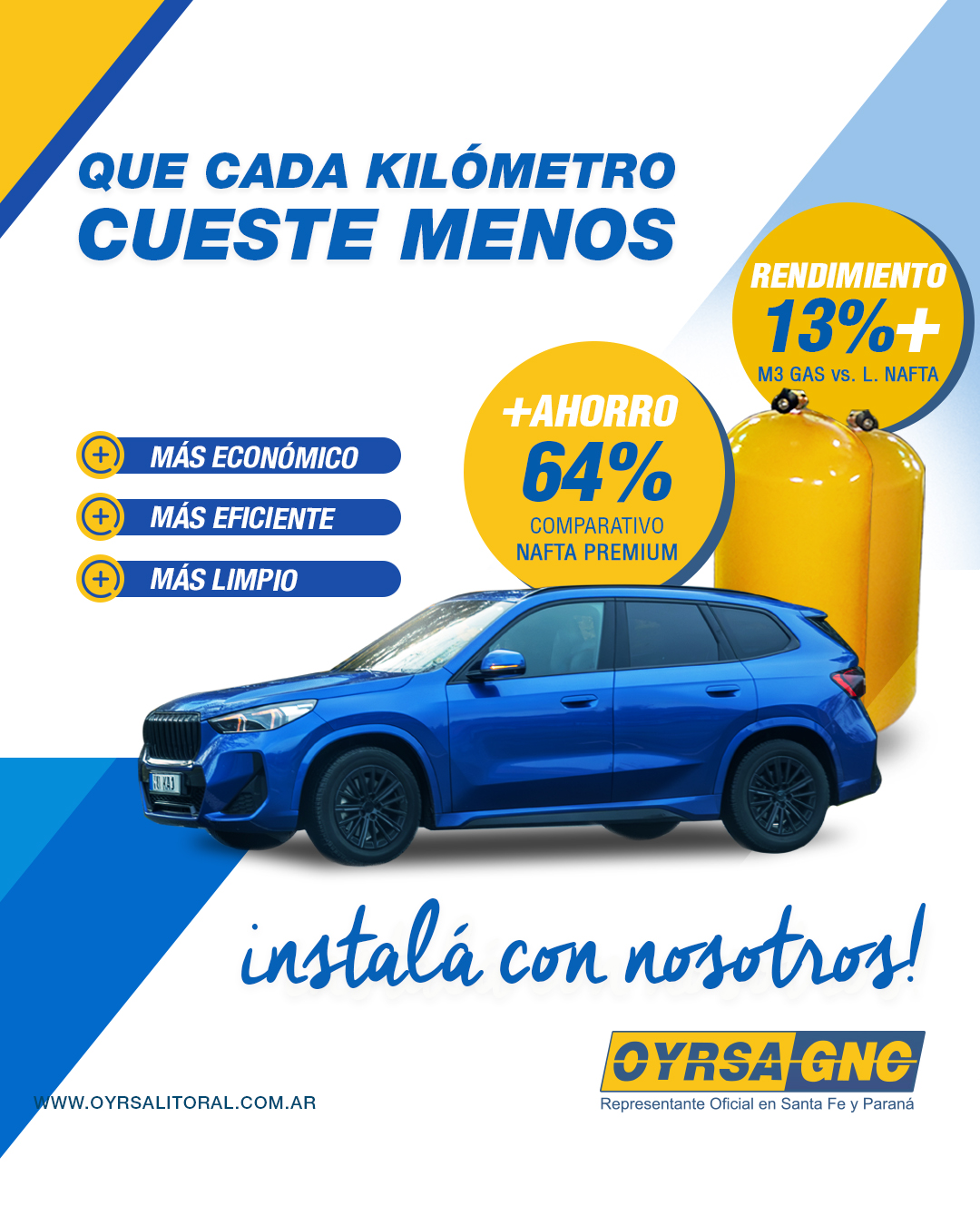 Oblea: renová hoy, seguí ahorrando todo el año - OYRSA GNC