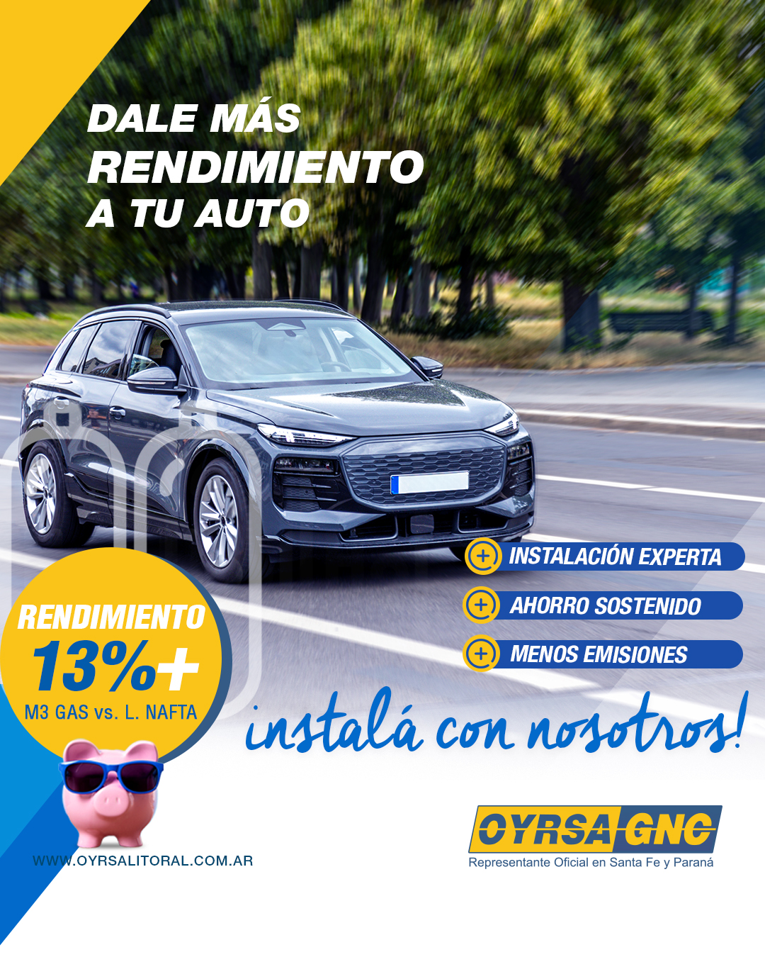 Todos los miércoles 3 cuotas sin interés con Macro - OYRSA GNC
