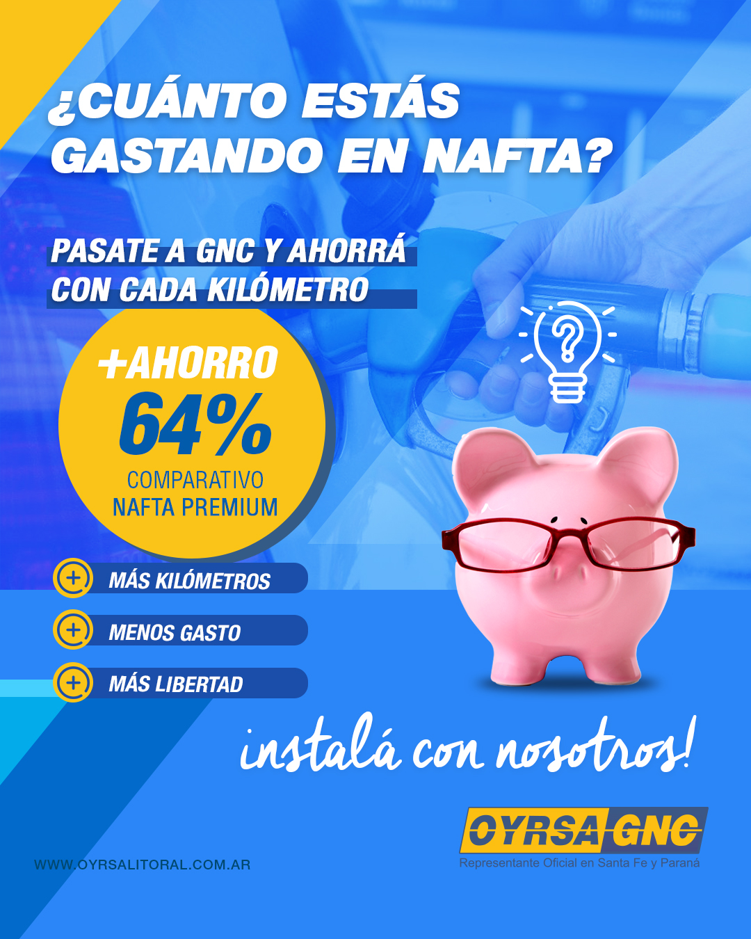 ¿Cuánto estás gastando en nafta? Pasate a GNC - OYRSA GNC