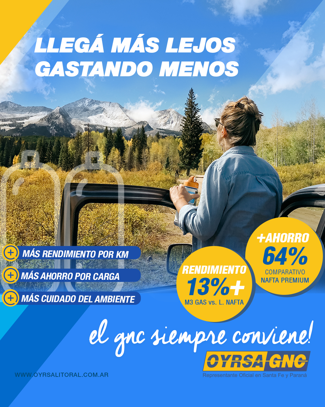 Viajar, disfrutar, ahorrar - OYRSA GNC