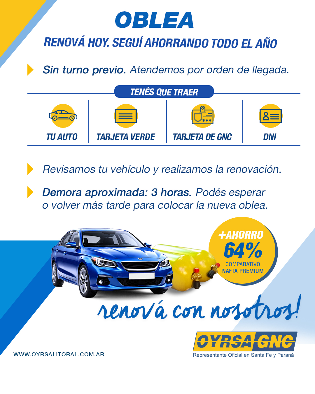 Que cada kilómetro cueste menos - OYRSA GNC